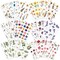 486 Pcs Pressed Flower Stickers - 36 Sheets of Realistic Dried Floral Decals - Transparent Botanical Stickers for Resin, Scrapbooking, Journals, and Planners